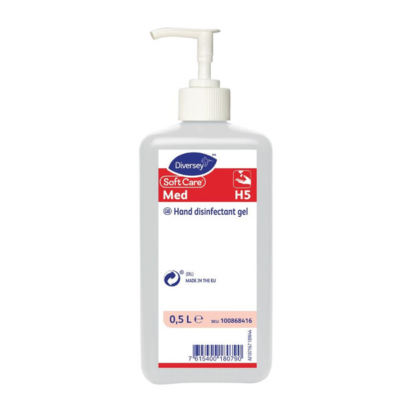 Diversey SoftCare H5 Alcohol Hand Sanitising Gel 500ml (Single Pack)