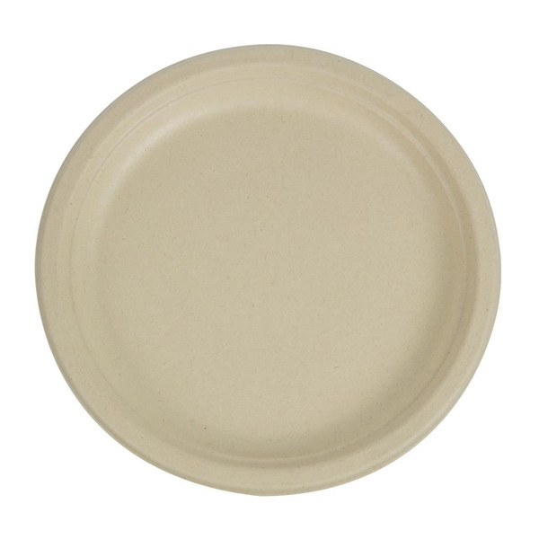 eGreen Eco-Fibre Compostable Wheat Round Plates 250mm (Pack of 1000)