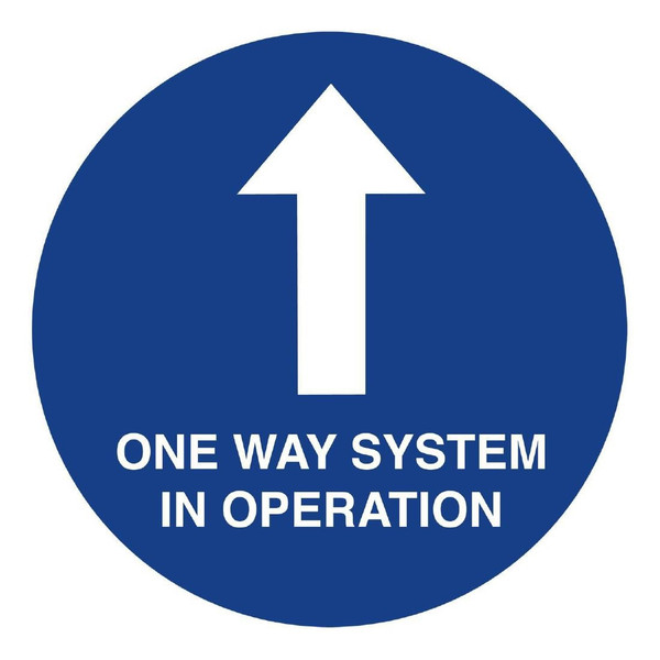 One Way System Social Distancing Floor Graphic 200mm
