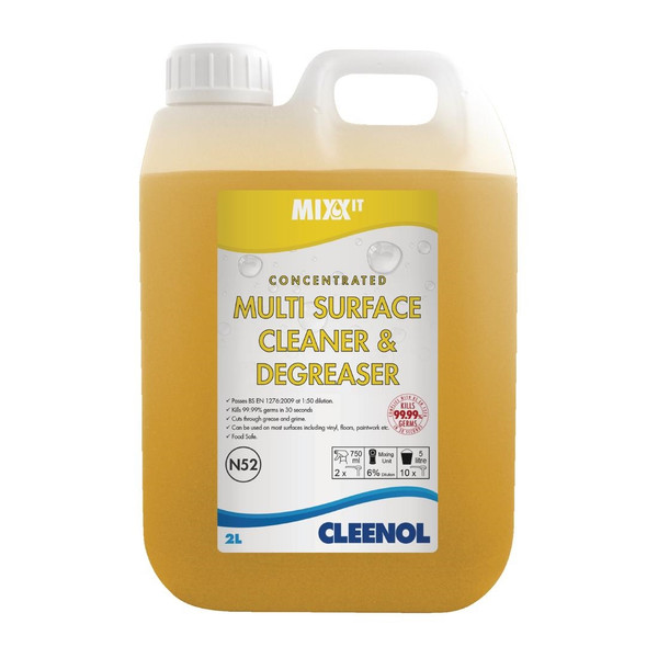 Cleenol Mixx It Multi Purpose Surface Cleaner and Degreaser 2Ltr (Pack of 2)