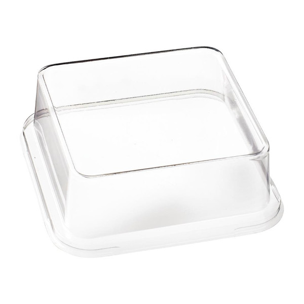 Solia RPET Lid for Bagasse Sushi Tray FC778 Clear 100x100x20mm (Pack of 50)