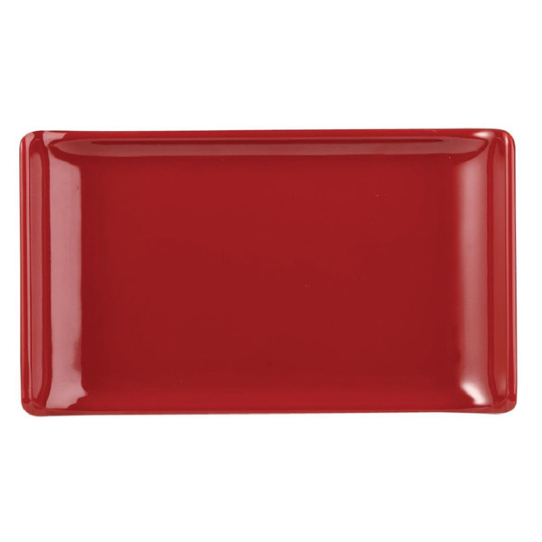 Alchemy Buffet Red Melamine Rectangular Trays 170x 100mm (Pack of 6)