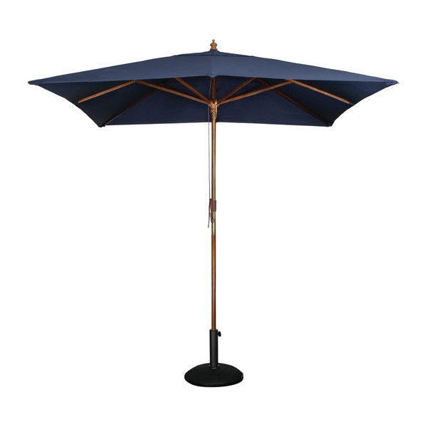 Bolero Square Double Pulley Parasol 2.5m Diameter Navy Blue