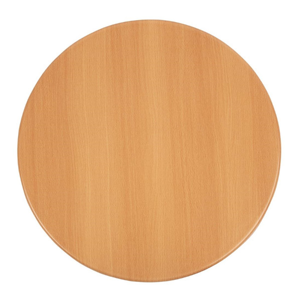 Bolero Pre-drilled Round Tabletop Beech Effect 800mm