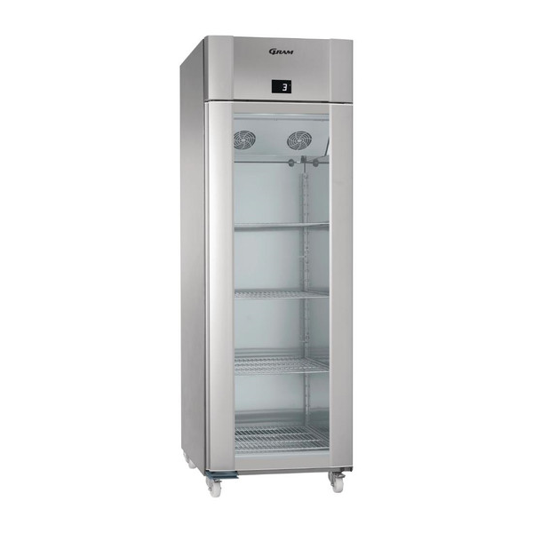 Gram Eco Plus 1 Glass Door 610Ltr Fridge Stainless Steel KG 70 CAG C1 4N