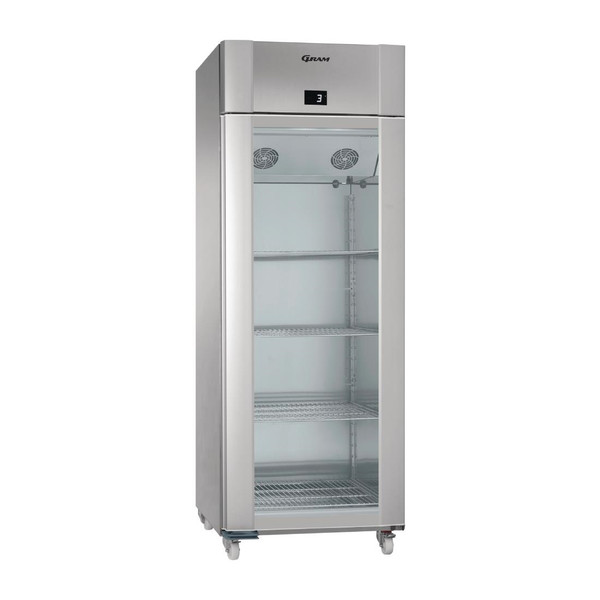 Gram Eco Twin 1 Glass Door 614Ltr Fridge Stainless Steel KG 82 CCG C1 4N