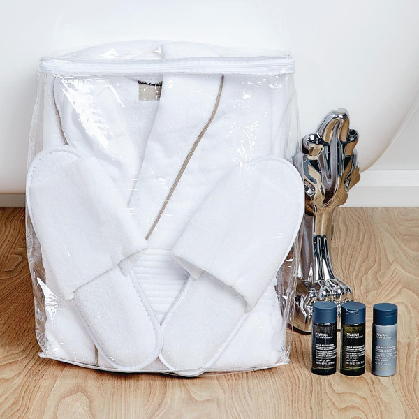 Mitre Heritage Ambassador Bathrobe and Slipper Set with Storage Bag