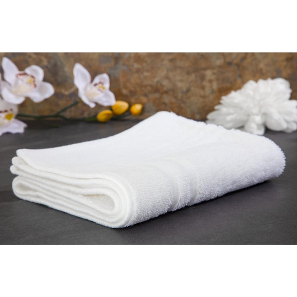 ECOKNIT - Bath Mat, White - 850 GSM (Double Picture Frame) - 50cm x 75cm