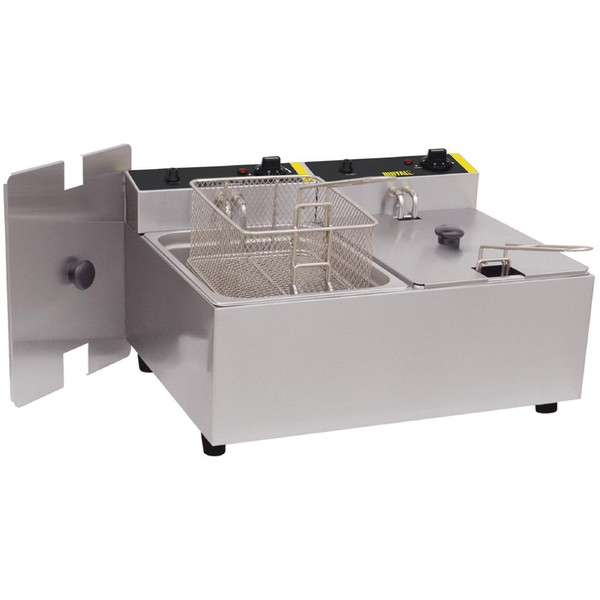 Buffalo Twin Tank Twin Basket Countertop Electric Fryer 2x2.8kW