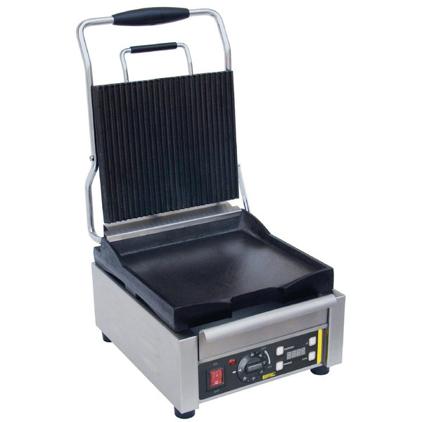 Buffalo Single Contact Grill Ribbed Top