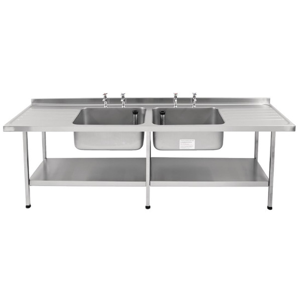 Franke Sissons Stainless Steel Double Sink Double Drainer 2400x650mm