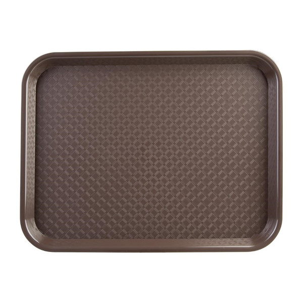 Olympia Kristallon Medium Polypropylene Fast Food Tray Brown 415mm