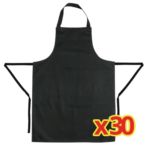 Bulk Buy Pack of 30 Bib Aprons