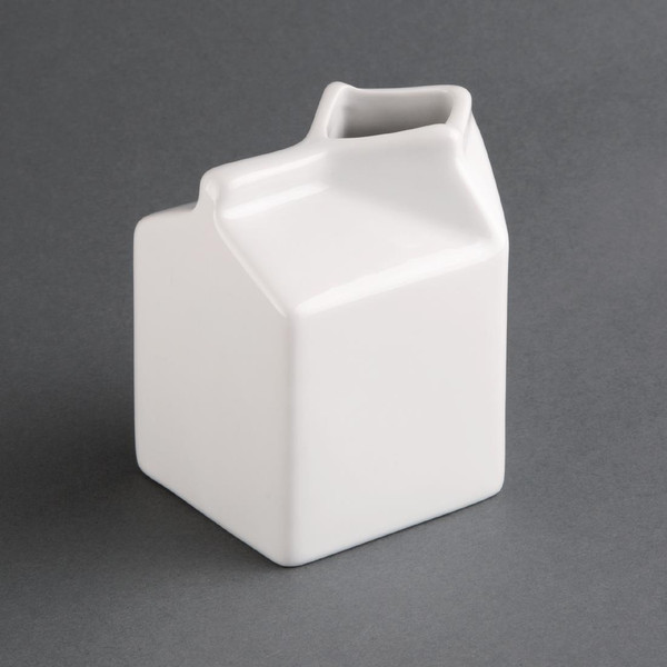 Olympia Whiteware Porcelain Milk Jug Carton 155ml (Pack of 6)