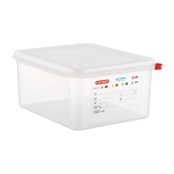 Araven Polypropylene 1/2 Gastronorm Food Container 10Ltr (Pack of 4)