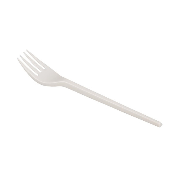 Fiesta Lightweight Disposable Plastic Forks White (Pack of 100)