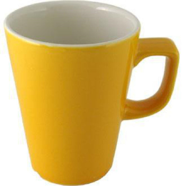 Churchill New Horizons Colour Glaze Cafe Latte Mugs Yellow 340ml (Pack of 12)