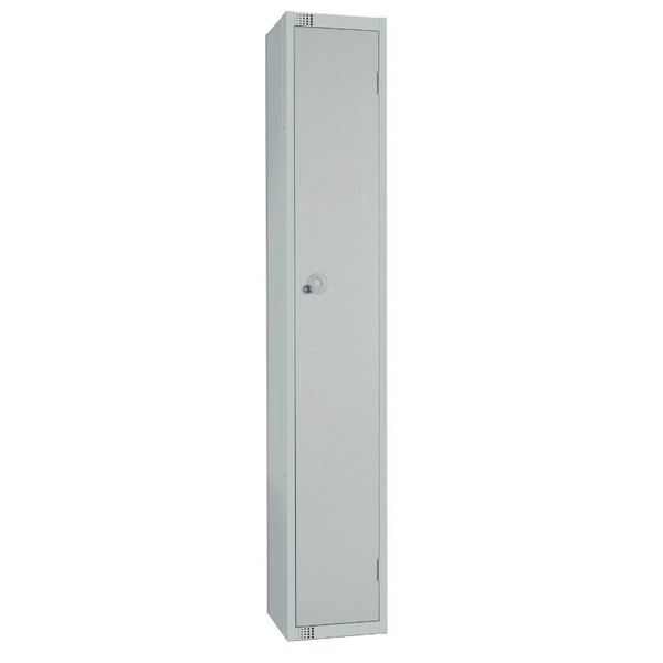 Elite Single Door Camlock Locker Grey