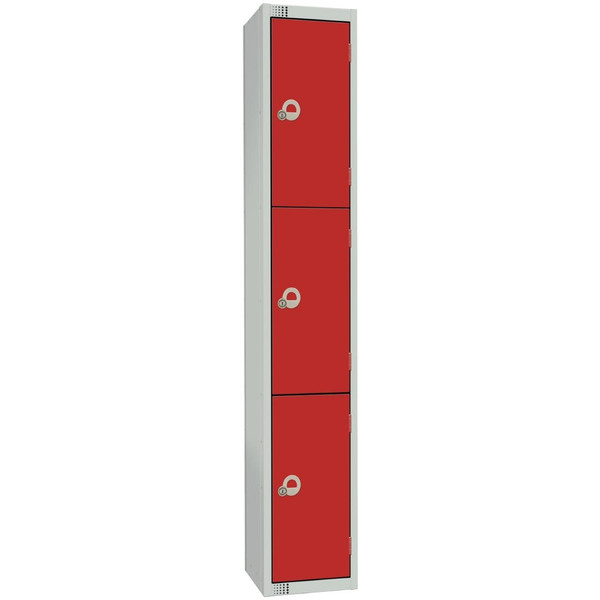 Elite Four Door Electronic Combination Locker Red