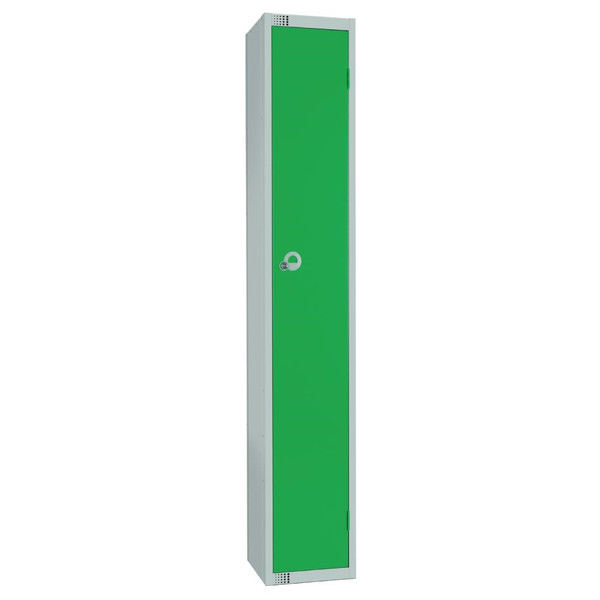 Elite Single Door Manual Combination Locker Locker Green with Sloping Top
