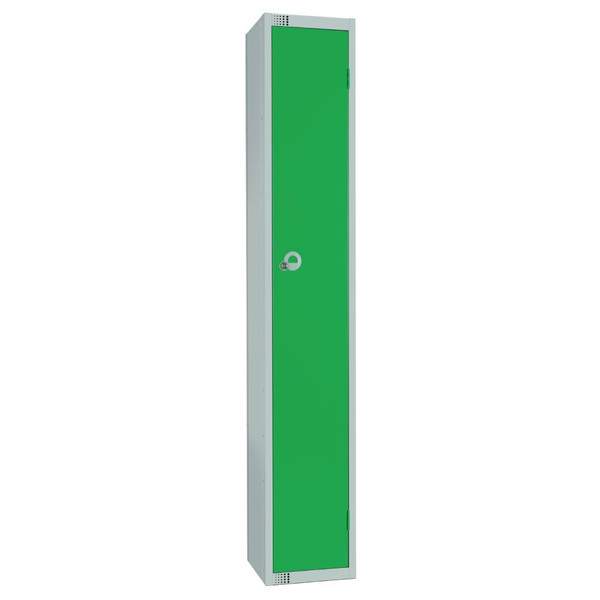 Elite Single Door Electronic Combination Locker with Sloping Top Green