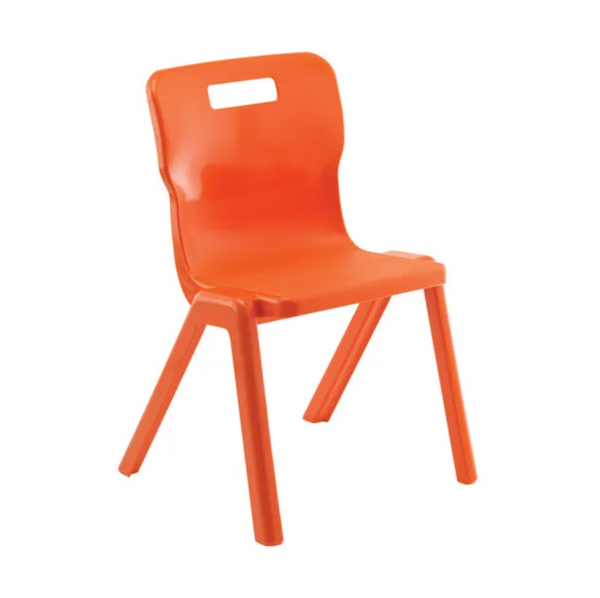 Titan One Piece Classroom Chair 482x510x829mm Orange (Pack of 30) KF78644