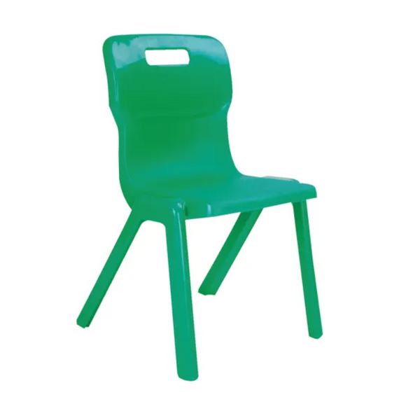 Titan One Piece Classroom Chair 482x510x829mm Green (Pack of 30) KF838745