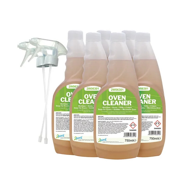 2Work Oven Cleaner Trigger Spray 750ml (Pack of 6) 2W07253