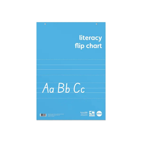 Rhino Education Literacy Flipchart 30 FCLTWB A1 (Pack of 5) RELFC-8