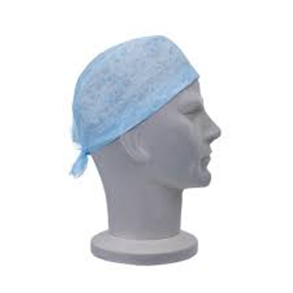 BARRIER® Chic Tie–Back Theatre Caps Blue (Pack of 100) BARRIER® Chic Tie–Back Theatre Caps Blue (Pack of 100)