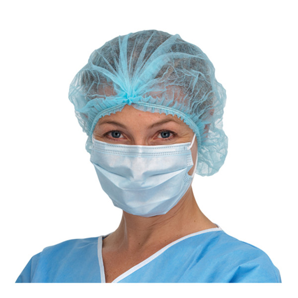 Pleated–Style Mob Caps Blue (Pack of 100)