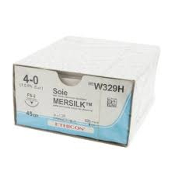 Mersilk™ Conventional Cutting Prime Needles PC–25 | 26 mm | 3/8 Circle | 4–0 | 45 cm | Black | Braided Mersilk™ Conventional Cutting Prime Needles PC–25 | 26 mm | 3/8 Circle | 4–0 | 45 cm | Black | Braided