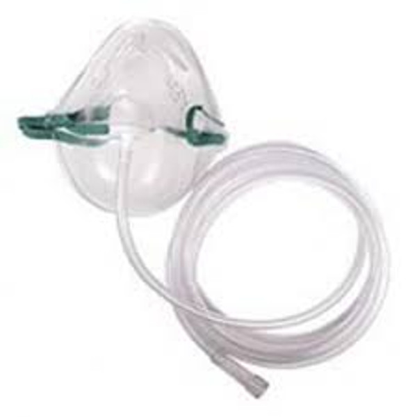 Medium–Concentration Oxygen Masks With Head Strap & 2.1 m Tubing