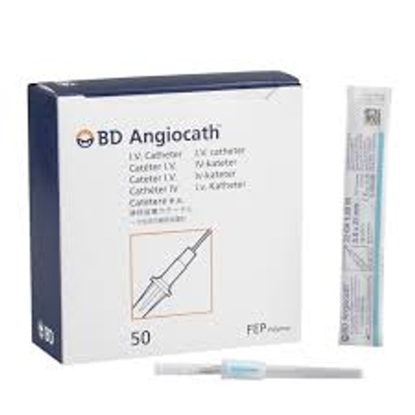BD Angiocath™ IV Catheters With FEP Polymers 22 G x 1 (Pack of 200)