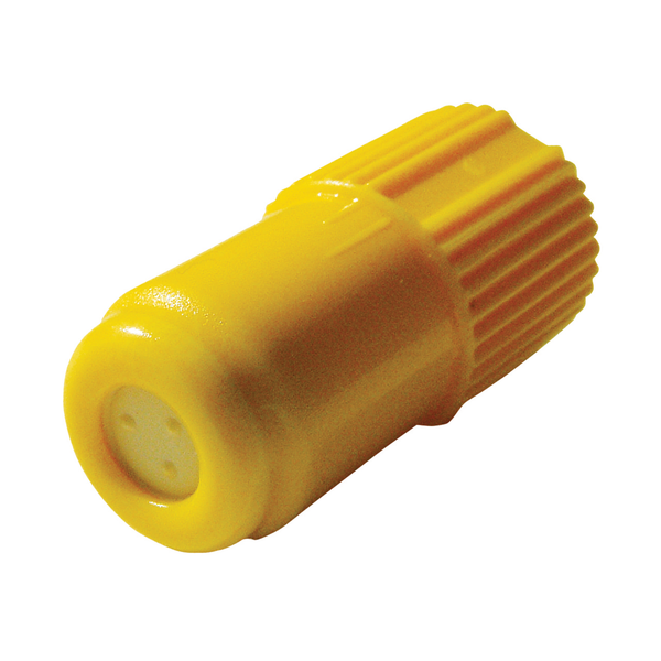 Intermittent Injection Male/Female Luer Lock Caps Yellow (Pack of 100)