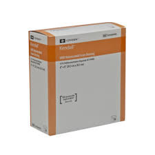 Kendall™ AMD Antimicrobial Foam Plus Dressings 8.8 x 7.5 cm Fenestrated (Pack of 50)