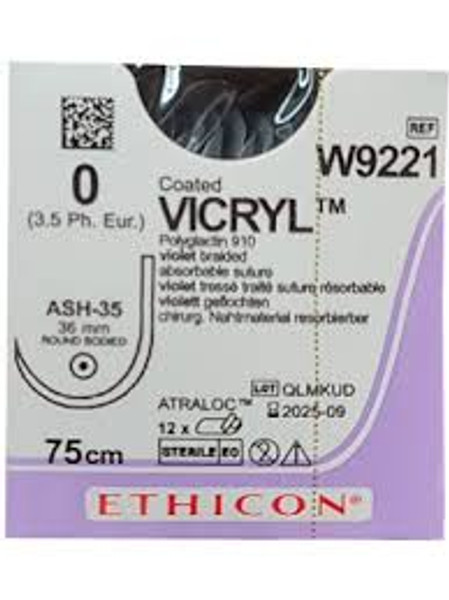 Coated Vicryl™ Plus Taper Point Needles ASH–35 | Fish Hook | 36 mm | Fish Hook | 70 cm | Violet | Braided Coated Vicryl™ Plus Taper Point Needles ASH–35 | Fish Hook | 36 mm | Fish Hook | 70 cm | Violet | Braided