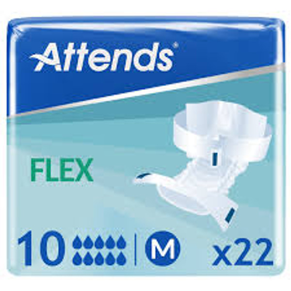 Attends® Flex All–In–One Belted Pads 10 Medium (Pack of 22)