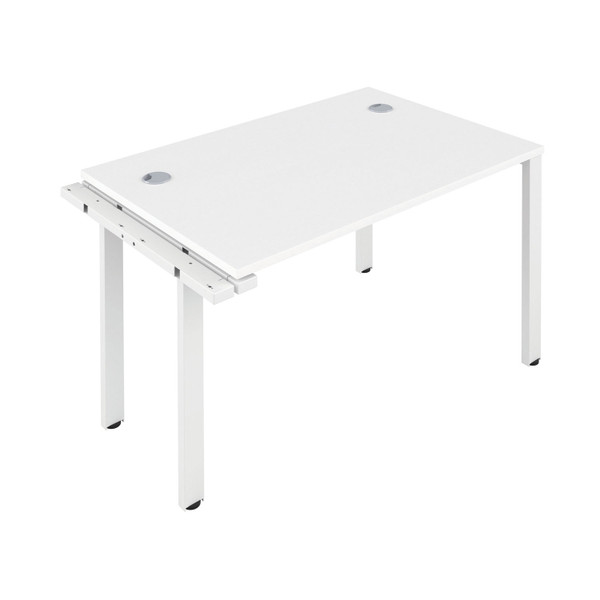 Jemini 1 Person Extension Bench Desk 1400x800x730mm White/White KF808930