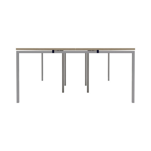 Jemini 6 Person Bench Desk 4200x1600x730mm Maple/White