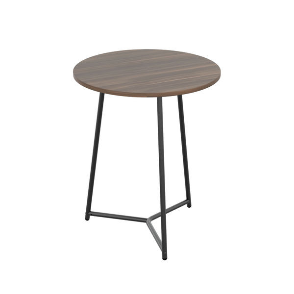 Jemini Trinity Mid Table 800x800x735mm Dark Walnut/Black