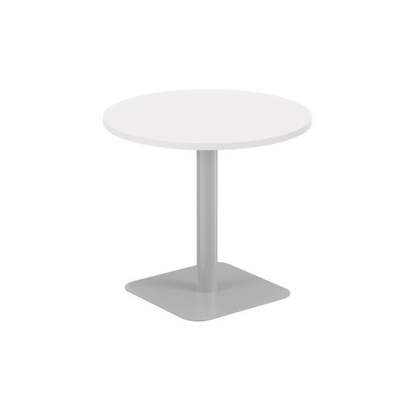 Jemini Origin 800mm Mid Table White/Silver Jemini Origin 800mm Mid Table White/Silver