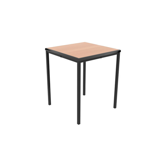 Jemini Titan Multipurpose Classroom Table 600x600x760mm Beech/Black