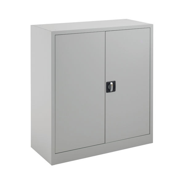 Talos Double Door Stationery Cupboard 920x420x1000mm Grey