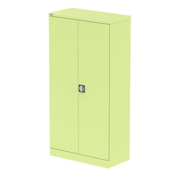 Qube 1850mm 2-Door Stationery Cupboard Chlorophyll With Shelves