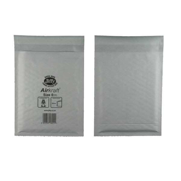 Jiffy Airkraft Bag Size 0 140x195mm White (Pack of 100) JL-0