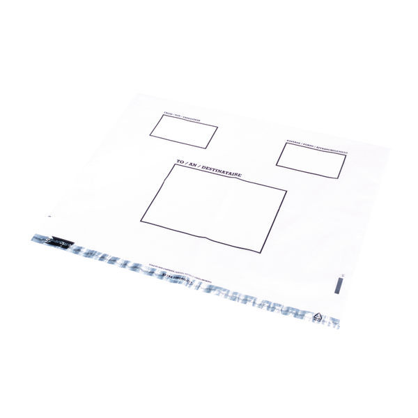 GoSecure Envelope Extra Strong Polythene 440x320mm Clear (Pack of 100)