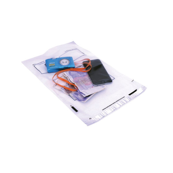 GoSecure Envelope Extra Strong Polythene 240x320mm Clear (Pack of 100)