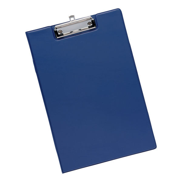 5 Star Office Fold-over Clipboard with Front Pocket Foolscap  Blue