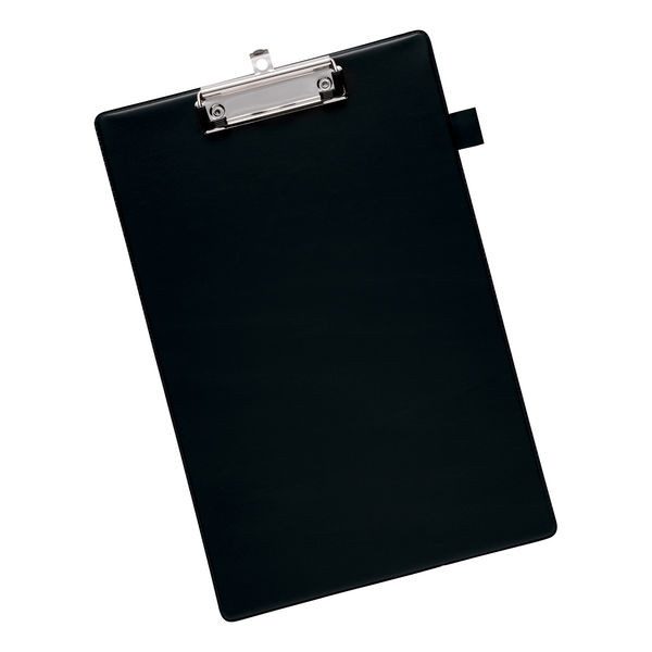5 Star Office Standard Clipboard with PVC Cover Foolscap  Black